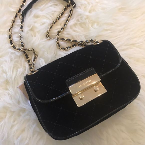 MICHAEL KORS Sloan Small Quilted-Velvet Bag - Picture 1 of 2
